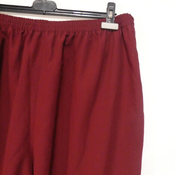 Handmade Burgundy Wide-Leg Lounge / Pajama Pants | 16 inch waist measured - Picture 11 of 14